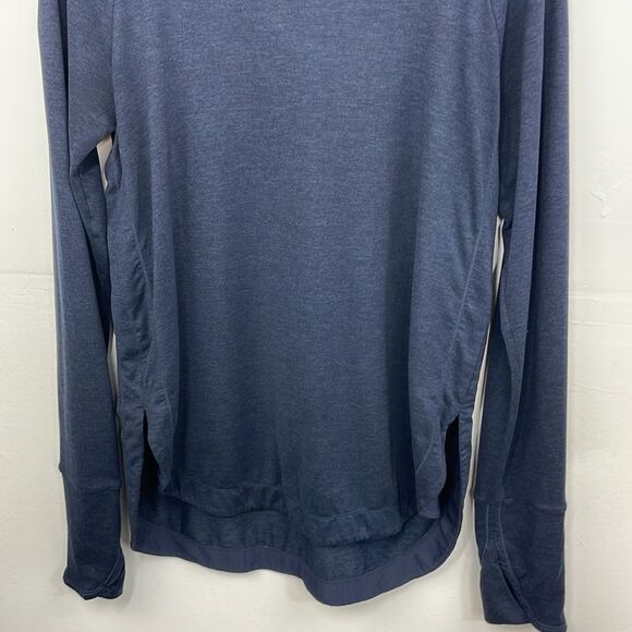 Athleta Dark Blue Hooded Long Sleeve Top women’s size Small - Picture 3 of 10